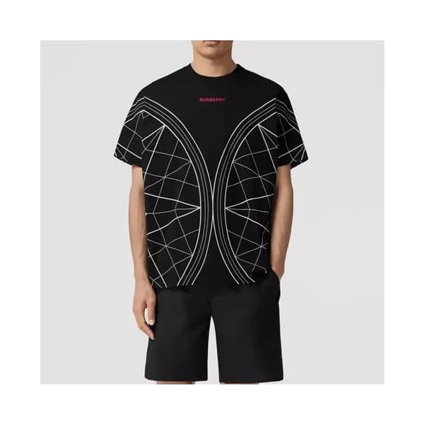버버리 남성 블랙 크루넥 반팔티 - Mens Black Tshirts - Bur04473x - 1