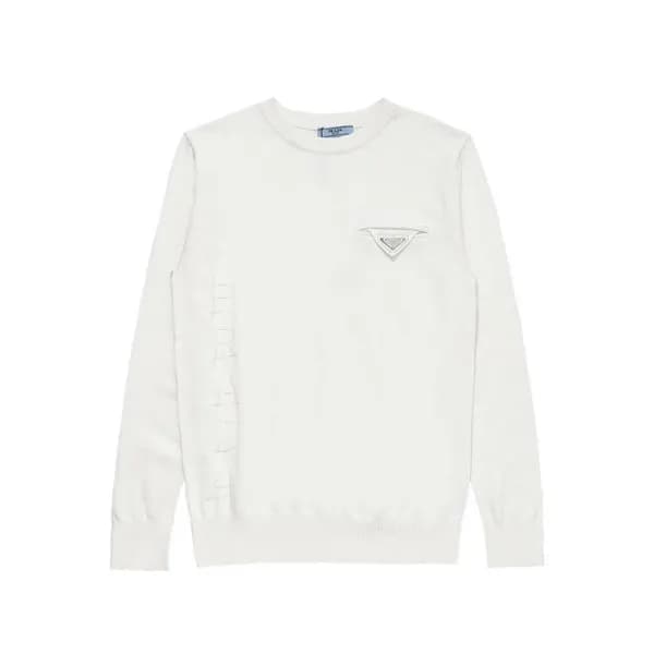 프라다 남성 크루넥 화이트 니트 - Prada Mens White Knits - pra02… - 1