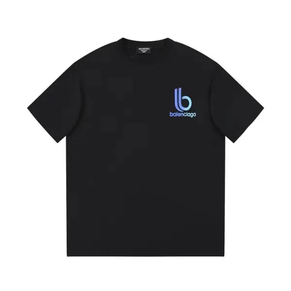 발렌시아가 남성 블랙 크루넥 반팔티 - Balenciaga Mens Black Short … - 1
