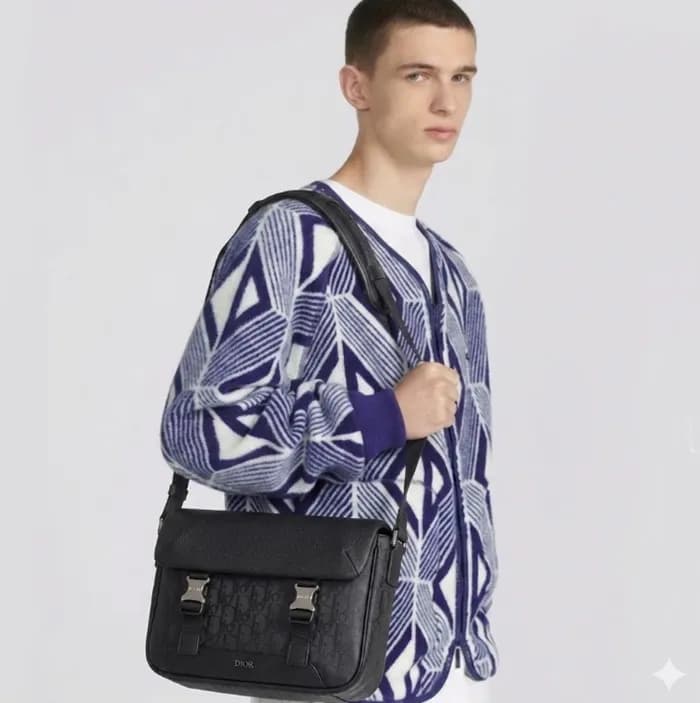 디올 남성 블랙 크로스백 - Dior Mens Black Cross Bag - di417x - 1