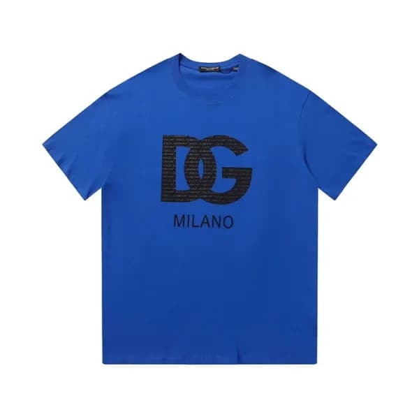 돌체앤가바나 남성 블루 크루넥 반팔티 - Dolce&Gabbana Mens Blue Tsh… - 1