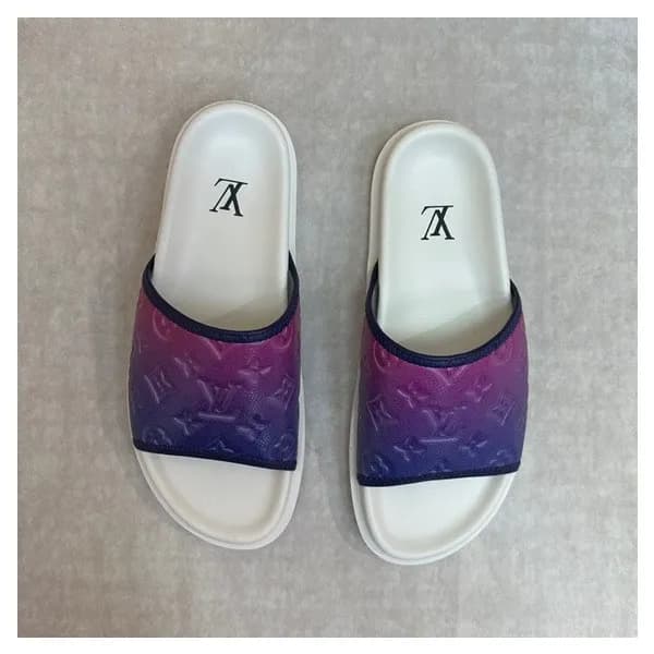 루이비통 남성 퍼플 슬리퍼 - Louis vuitton Mens Purple Slipper… - 1