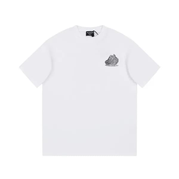 발렌시아가 남성 화이트 크루넥 반팔티 - Balenciaga Mens White Short… - 1