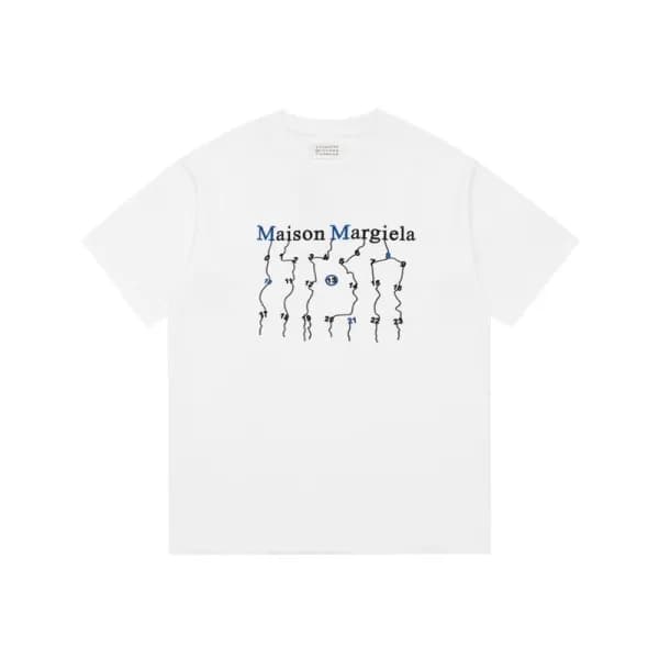메종마르지엘라 남/녀 크루넥 화이트 반팔티 - Maison Margiela Unisex W… - 1