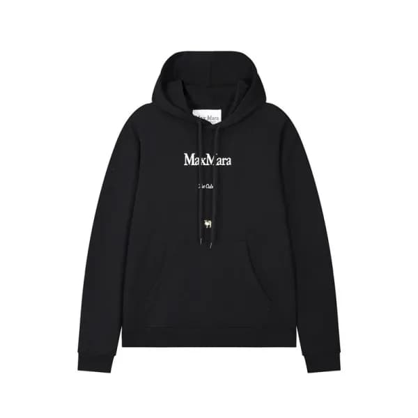 막스마라 남/녀 캐쥬얼 블랙 후드티 - Maxmara Unisex Black Hoodie … - 1