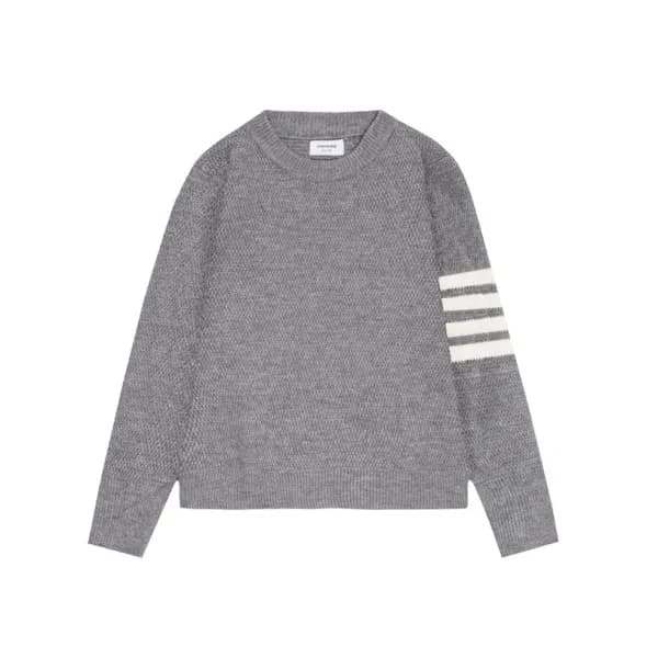 톰브라운 남성 그레이 니트 - Thom Browne Mens Gray Knits - th8… - 1