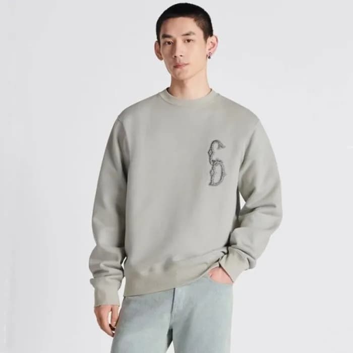 디올 남성 클래식 그레이 긴팔티 - Dior Mens Gray Tshirts - di714… - 1