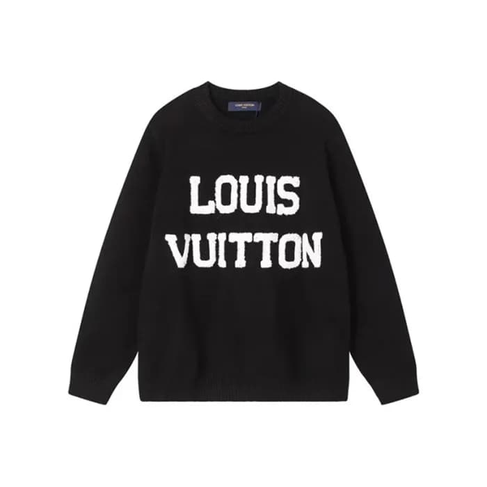 루이비통 남성 블랙 크루넥 니트 - Louis vuitton Mens Balck Sweat… - 1