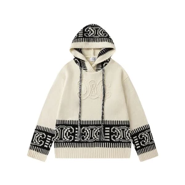셀린느 남/녀 캐쥬얼 아이보리 후드티 - Celine Unisex Ivory Hoodie …