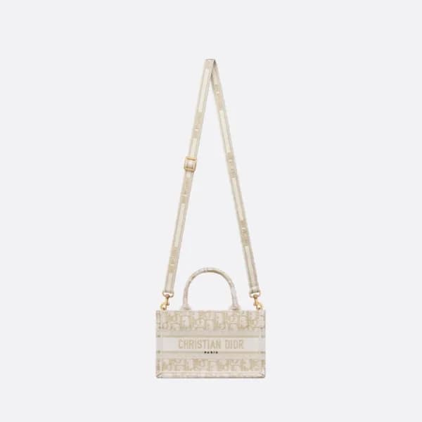 디올 여성 골드 미니 북토트 - Dior Womens Gold Mini Book Tote … - 1