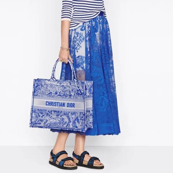 디올 여성 블루 북토트 - Dior Womens Blue Book Tote - dib531… - 1