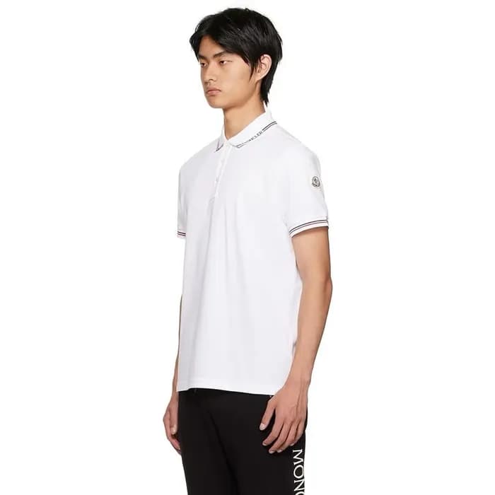 몽클레어 남성 화이트 폴로 반팔티 - Moncler Mens White Tshirts - … - 1
