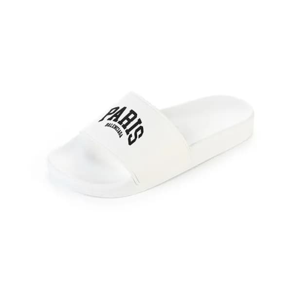 발렌시아가 남/녀 화이트 슬리퍼 - Balenciaga Unisex White Slippe… - 1