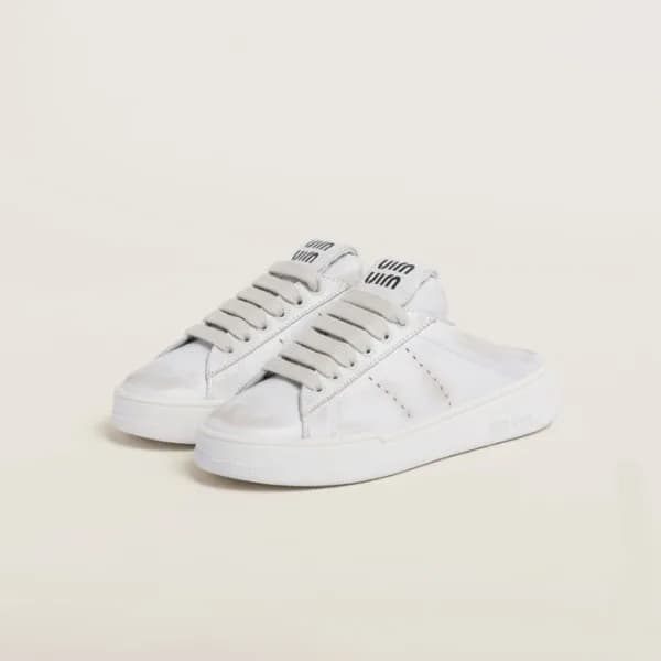 미우미우 여성 화이트 스니커즈 - Miumiu Womens White Sneakers - … - 1