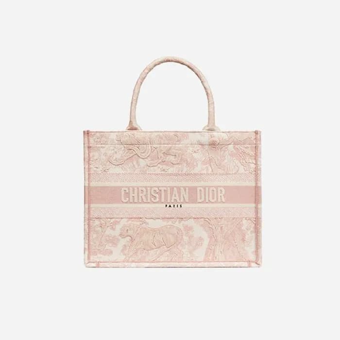 디올 여성 투알 드 주이 자수 북 토트백 미디엄 - Dior Roald Embroidery… - 1