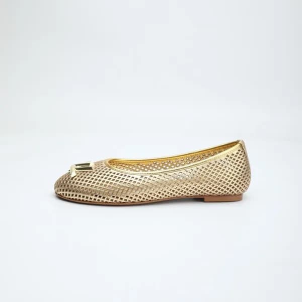 루이비통 여성 골드 플렛 - Louis vuitton Womens Gold Flats - … - 1