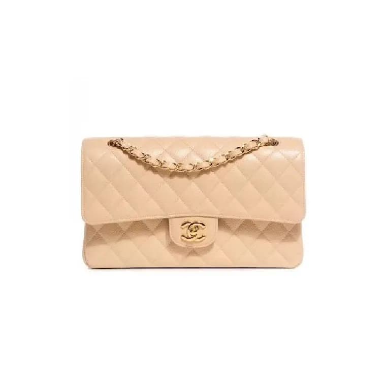 샤넬 클래식 캐비어 그레인 카프스킨 미디움 핑크 골드 - Chanel Classic Cav… - 1