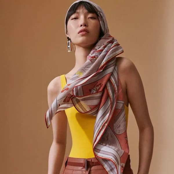 에르메스 여성 실크 스카프 - Hermes Womens Silk Scarf - acc239… - 1