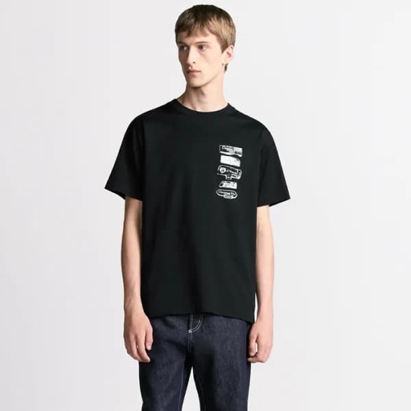 디올 남성 라운드 반팔 티셔츠 - Dior Mens Round Tshirt - dic426… - 1