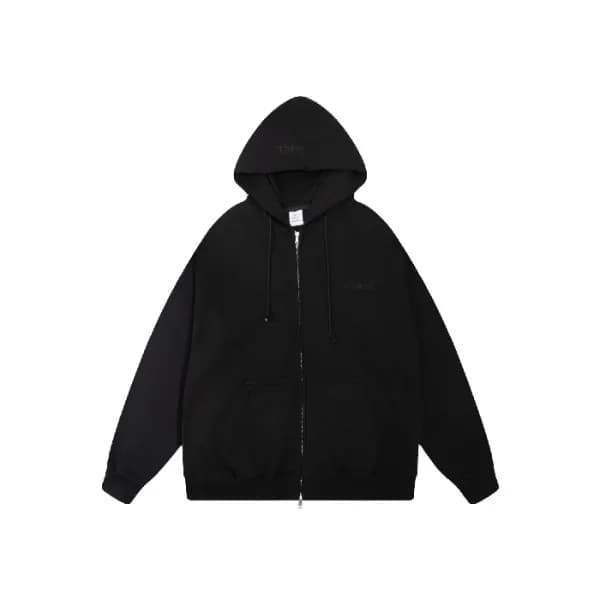 베트멍 남/녀 집업 후드티 - Vetements Unisex Zip-up Hoodie - … - 1