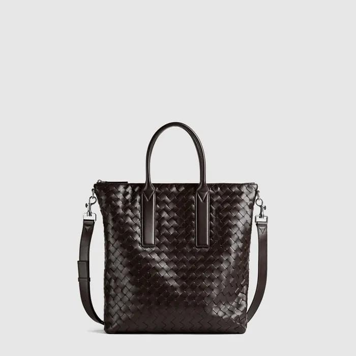 보테가베네타 남성 인트레치아토 지퍼 N/S 토트 백 - Bottega Veneta Mens… - 1