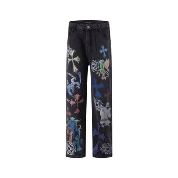 크롬하츠 남성 클래식 청바지 - Chrom Hearts Mens Classic Jeans … - 1
