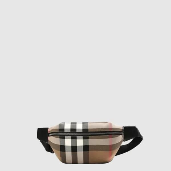 버버리 남성 미디움 체크 벨트 백 - Burberry Mens Medium Check Be… - 1