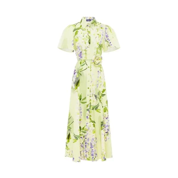 레오 린 여성 비앙카 플로럴 아플리케 미디 드레스 - Leo Lin Womens Bianc… - 1