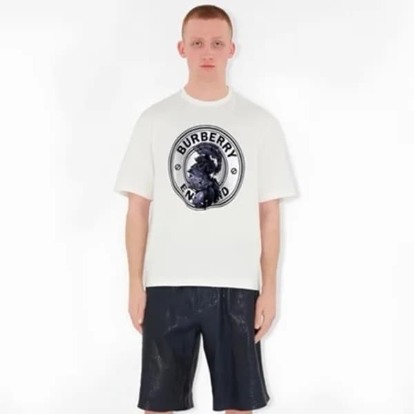 버버리 남성 라운드 반팔 티셔츠 - Burberry Mens Round Tshirt - b… - 1