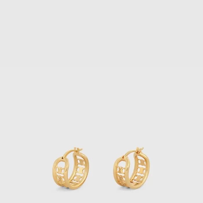 셀린느 여성 트리옹프 멀티 후프 이어링 - Celine Womens Triomphe Multi Hoop Earring - acc10486x - 1