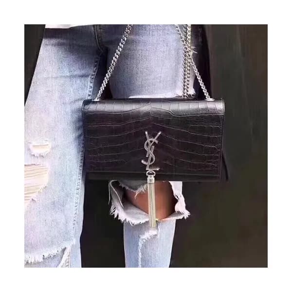 Saint Laurent Women Tassel Chain Satchel Shoulder … - 1