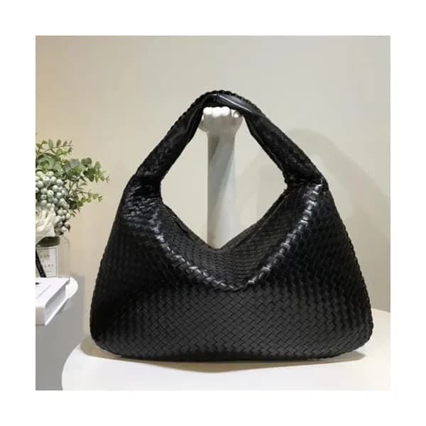 Bottega Veneta Leather Black Hobo Tote Shoulder Ba… - 1