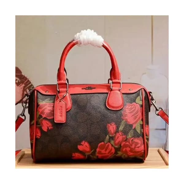 Coach Leather Tote Shoulder Bag,23cm - 코치 레더 토트 숄더… - 1