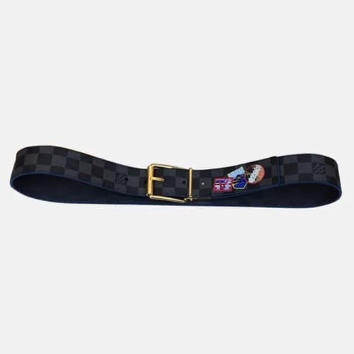 Louis vuitton 2019 Mens Damier Leather Belt M0077 … - 1