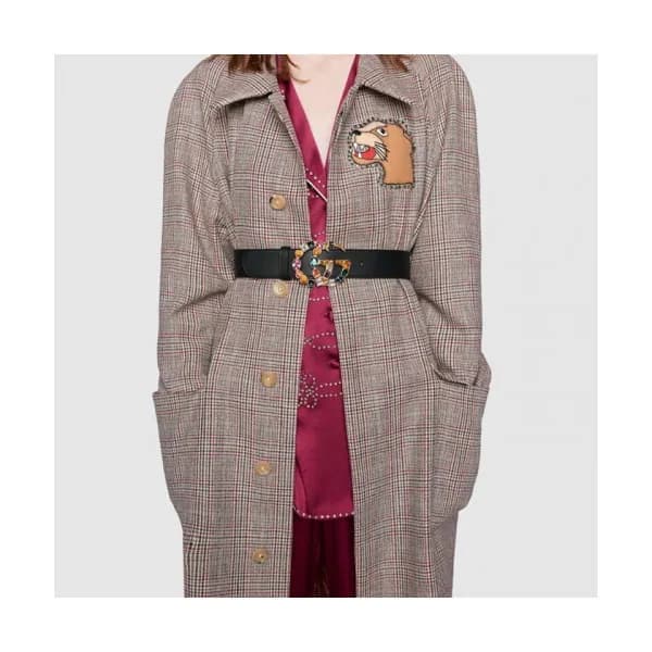 Gucci 2019 Ladies Cubic GG Buckle Leather Belt - 구… - 1