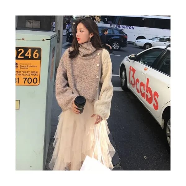 Celine 2019 Ladies Turrle-neck Wool Sweater - 셀린느 … - 1