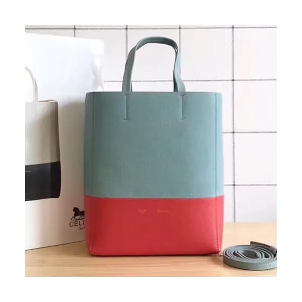 Celine Vertical Cabas Leather Tote Shoulder Bag,28… - 1