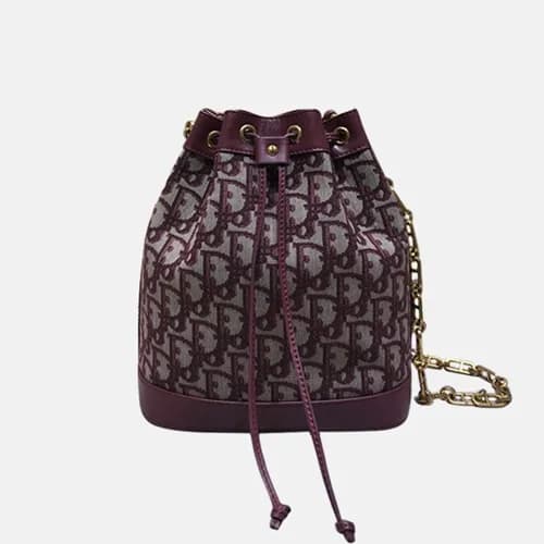 Dior 2019 Oblique Bucket Chain Shoulder Bag,25CM -… - 1