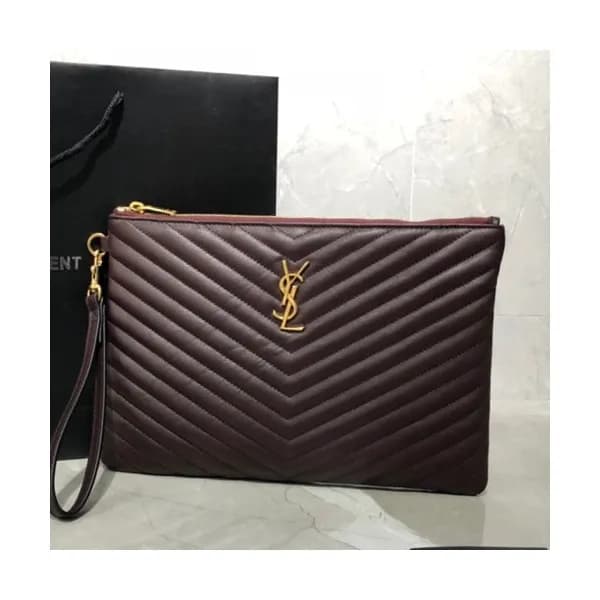Saint Laurent Women Monogram Matelasse Clutch Bag,… - 1