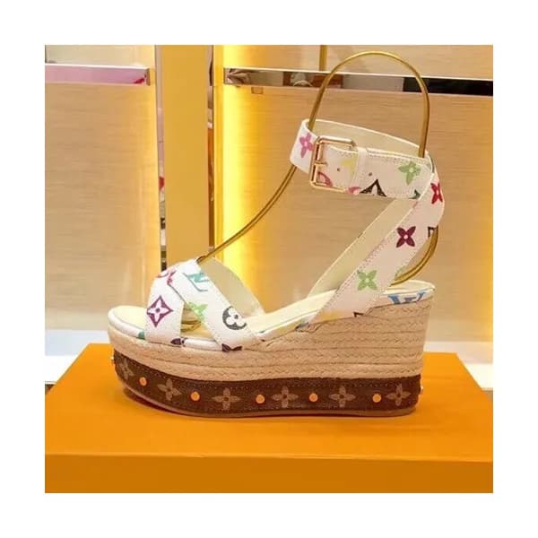 Louis Vuitton 2019 Ladies Leather Wedge Sandal - 루… - 1