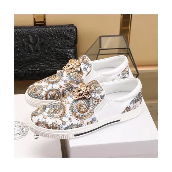 Versace 2019 Mens Canvas & Leather Slip On - 베르사체… - 1
