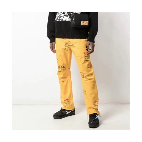 Off-White 2019 Mens Logo Denim Pants - 오프화이트 2019 … - 1