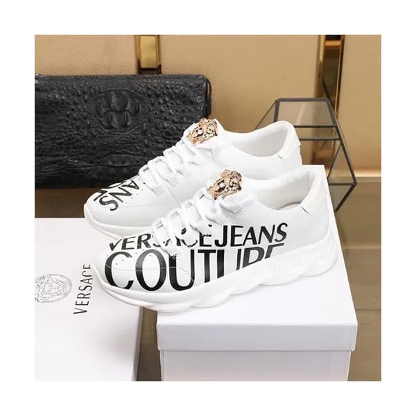 Versace 2020 Mens Leather Sneakers - 베르사체 2020 남성용… - 1