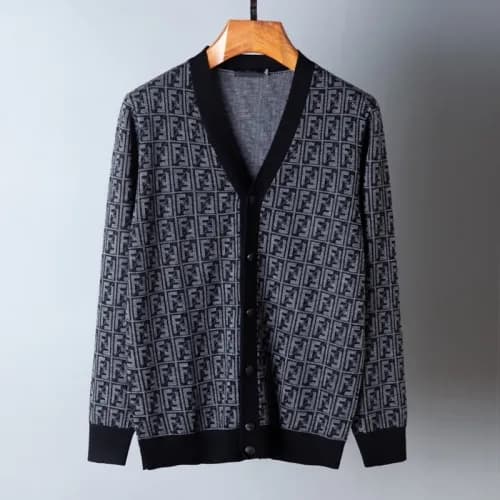 Fendi Mens V-neck Cardigan - 펜디 남성 브이넥 가디건 - fen84… - 1