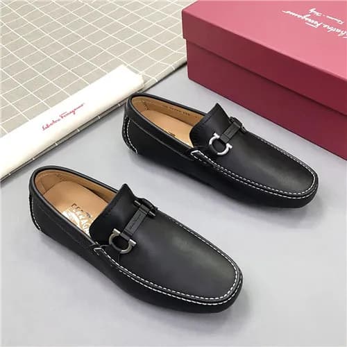 Salvatore Ferragamo 2021 Men's Leather Loafer … - 1