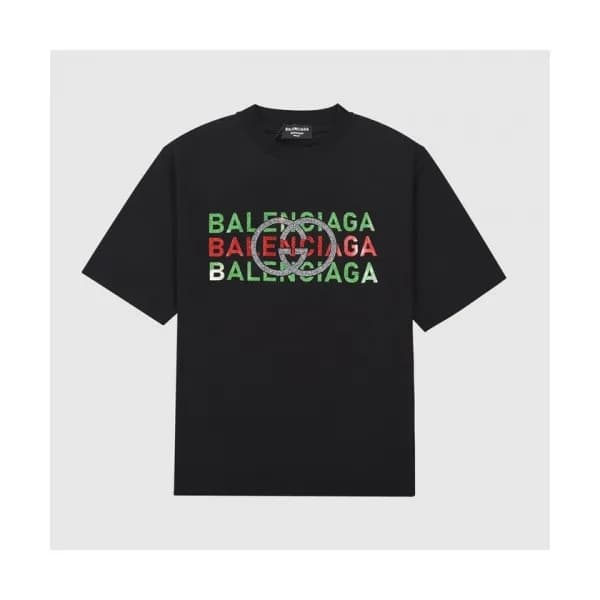 Balenciaga Mm/Wm Logo Cotton Short Sleeved Tshirt… - 1