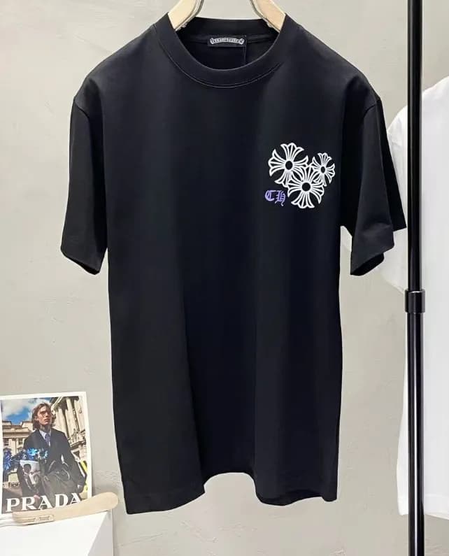 크롬하츠 남성 라운드 반팔티 - Chrom Hearts Mens Round Tshirt -… - 1