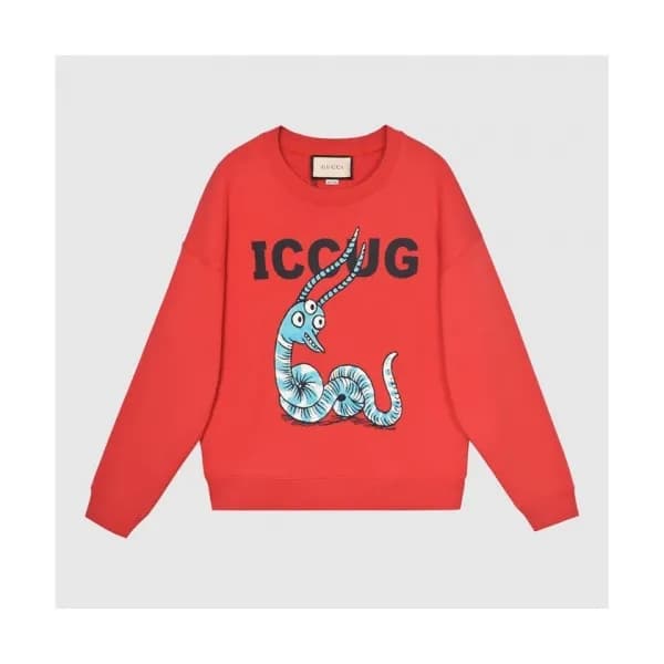 Gucci Mm/Wm Logo Crew-neck Cotton Tshirts Red - 구… - 1