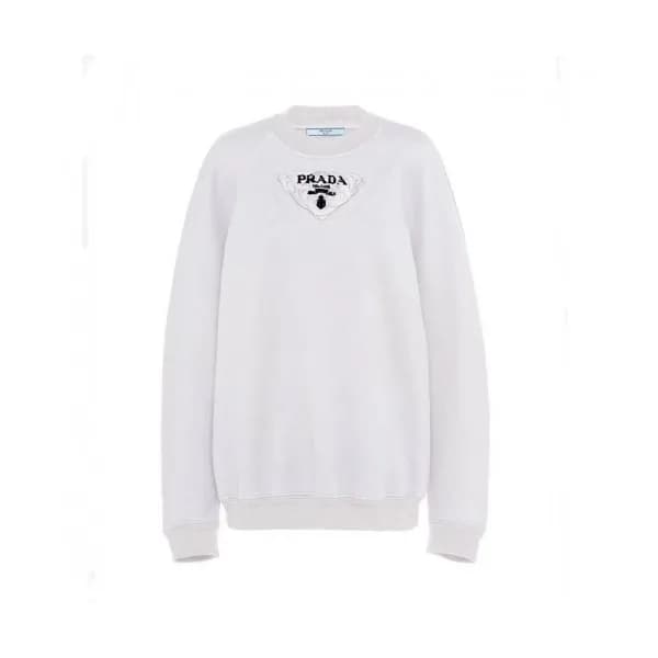 Prada Mens Crew-neck Cotton Tshirts White - 프라다 2… - 1