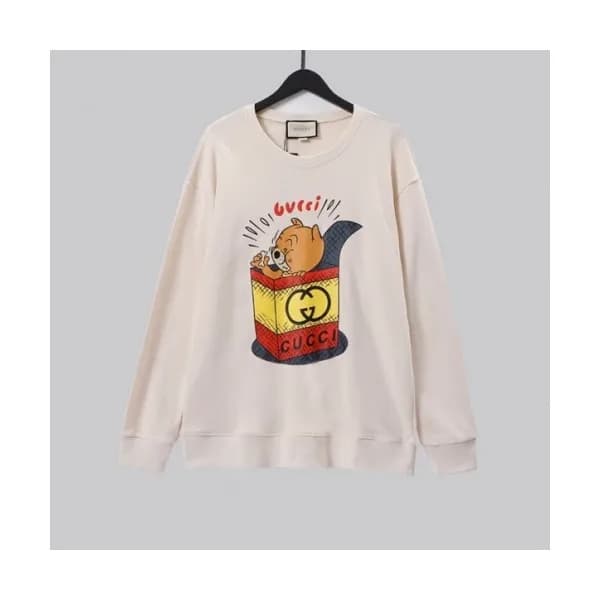 Gucci Mm/Wm Logo Crew-neck Cotton Tshirts Ivory … - 1